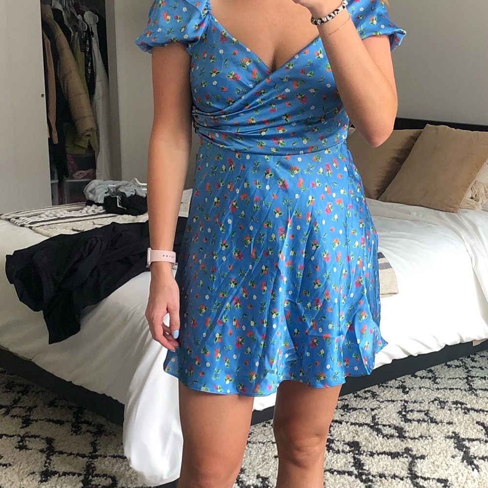 Zara Blue Floral Dress